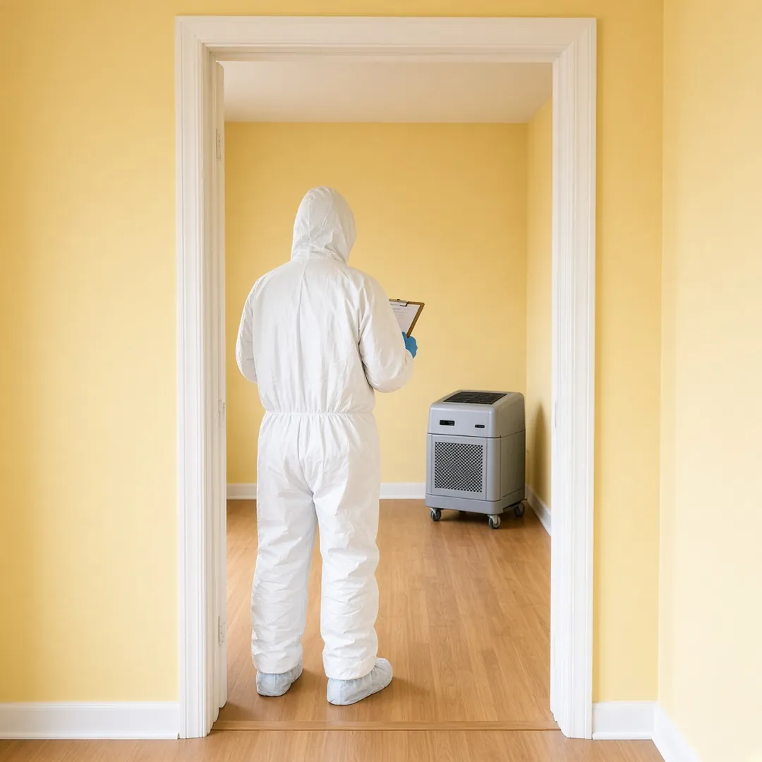 Licensed biohazard contractor in PPE — Fishkill NY